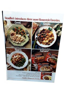 1991 Stouffers Homestyle Favorites Frozen Meals Vintage Print Ad